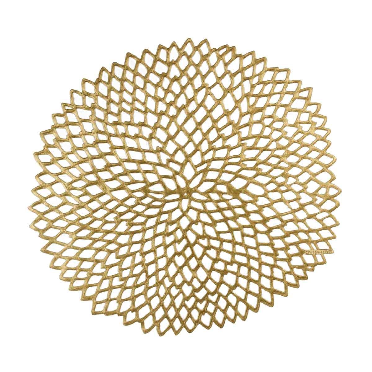 Pressed Dahlia Mat Brass - Home4u