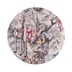 Nicolette Mayer Arcadia Monkeys Pebble 16 Vinyl Placemat?????Set Of 4 - Home4u