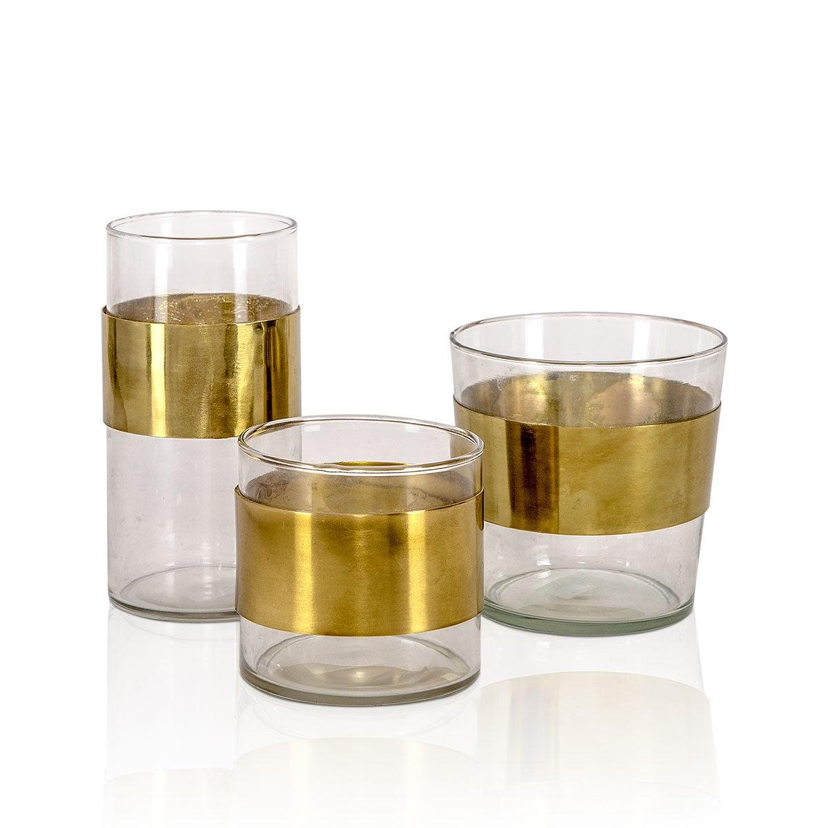 Tealight Holder Clear With Metal