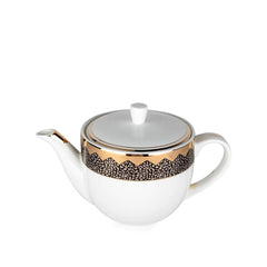 Gold Glamour Tea Pot White