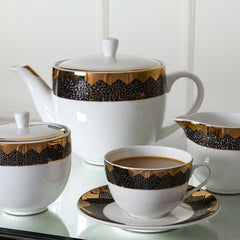 Gold Glamour Tea Pot White
