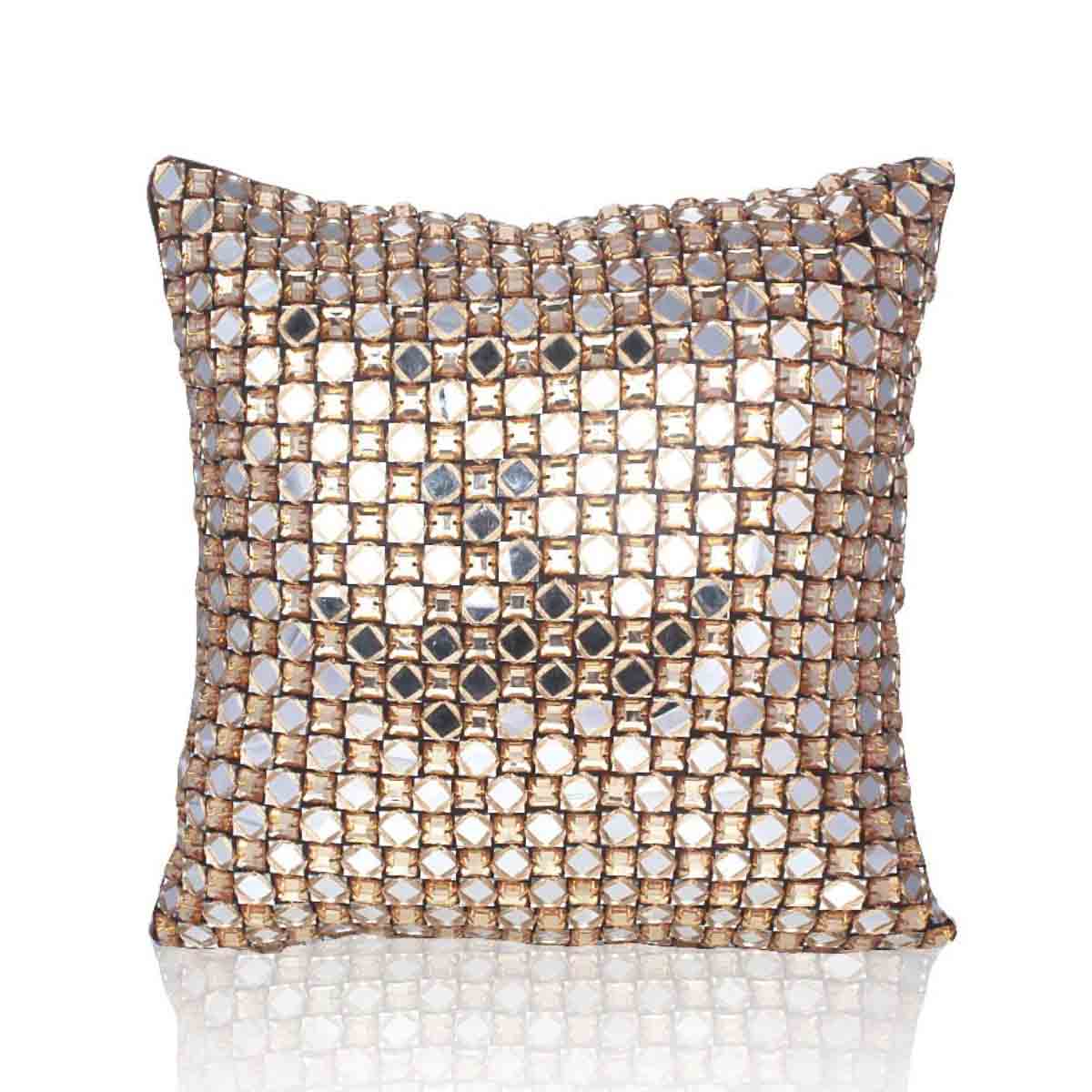 Aaina Cushion Brown 12 x 12 Inch