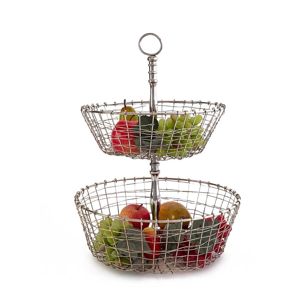 Clara Silver Fruit Basket