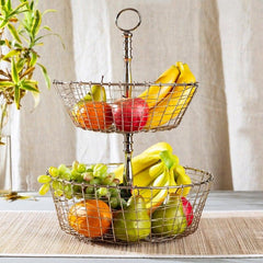 Clara Silver Fruit Basket