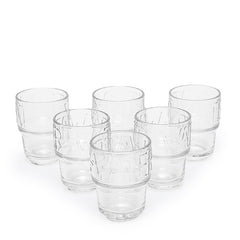 Typo clear tumbler Set of 6