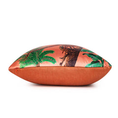 Florin 18 x 18 Inch Coral Cushion Cover