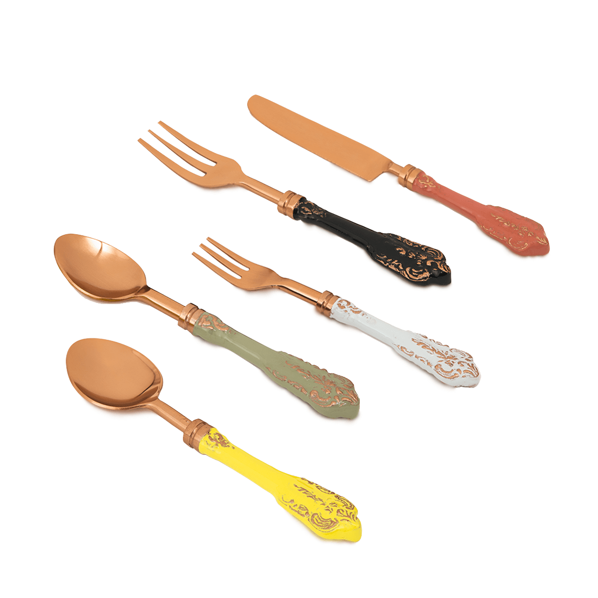 Cya Cutlery Set Of 5 Multi Color - Home4u