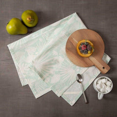 Hoja White & Green Kitchen Towel