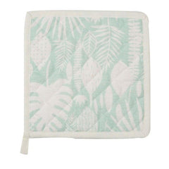 Hoja White & Green Pot Holder