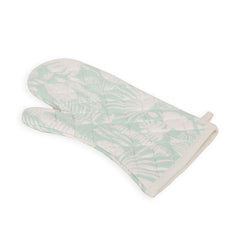 HAZEL WHITE  GREEN OVEN GLOVE