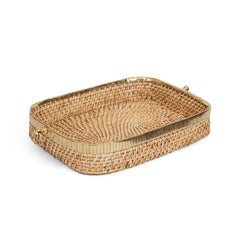 Aspen Cane Basket with Brass Handle - Home4u