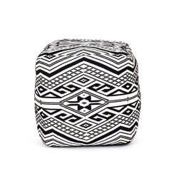 Enervee Pouffe Black & White Color