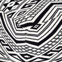 Enervee Pouffe Black & White Color