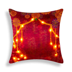 Anarkali LED Pink Cushion Cover - Home4u