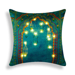 Anarkali LED Aqua Cushion Cover - Home4u