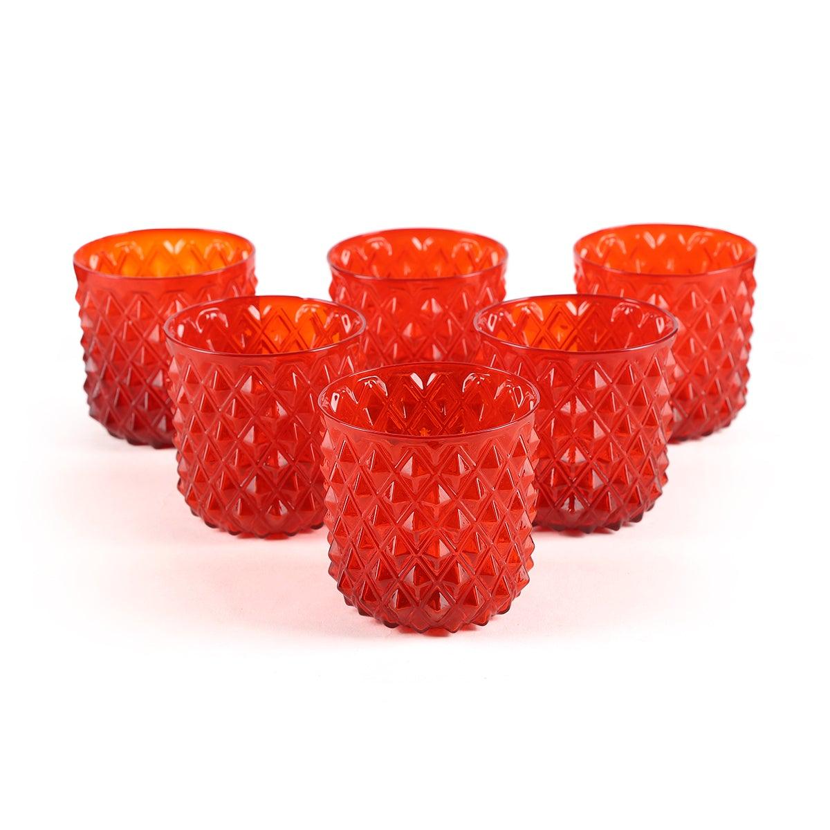 Evans Red Glass Set of 6 - Home4u
