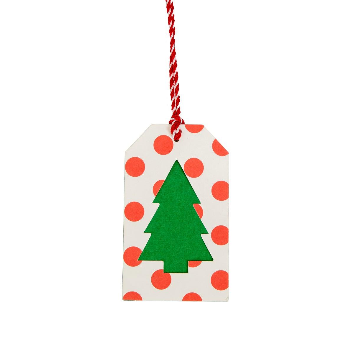 Tannon Printed Gift Tags Christmas Tree set of 2 - Home4u
