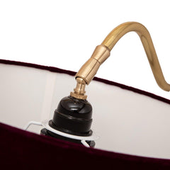 Flavius Floor Lamp with Maroon Shade - Home4u
