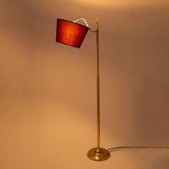 Flavius Floor Lamp with Maroon Shade - Home4u
