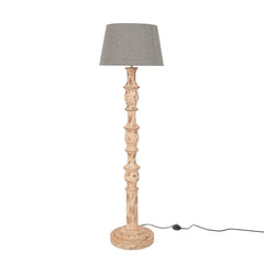 Bidziil Distressed White Washed Floor Lamp