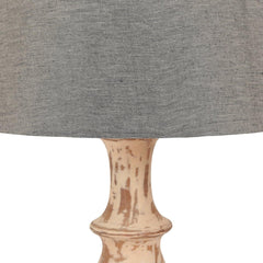 Bidziil Distressed White Washed Floor Lamp