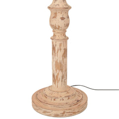 Bidziil Distressed White Washed Floor Lamp