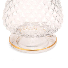Kamil Wide Candle Holder Clear