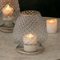 Kamil Wide Candle Holder Clear