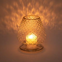 Kamil Wide Candle Holder Clear