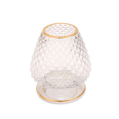 Kamil Wide Candle Holder Clear