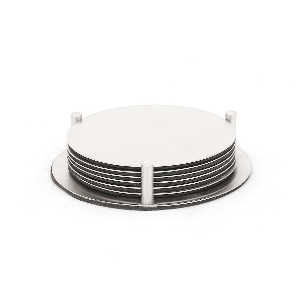 Bailey Coaster Set Of 6  Silver - Home4u