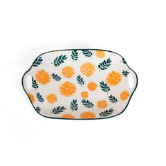 Aveline Orange Rectangular Baking Plate