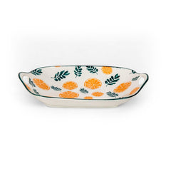 Aveline Orange Rectangular Baking Plate - Home4u