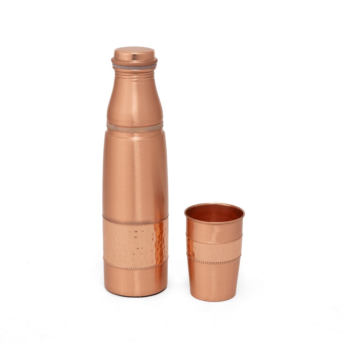 Zarie Copper Bottle with Glass - Home4u