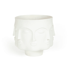 Edgar Multi faced Planter White - Home4u