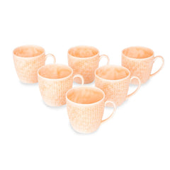Pink Flora Kohinoor Mug Set of 6 - Home4u