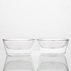 Zwiesel Kristallglas Transparent Jenaer Glass Serving Bowl Wide- Set of 2  Small