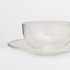 Jenaer Glas, Cup With Glass Saucer Set of 2