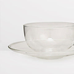 Jenaer Glass, Cup With Glass Saucer Set of 2