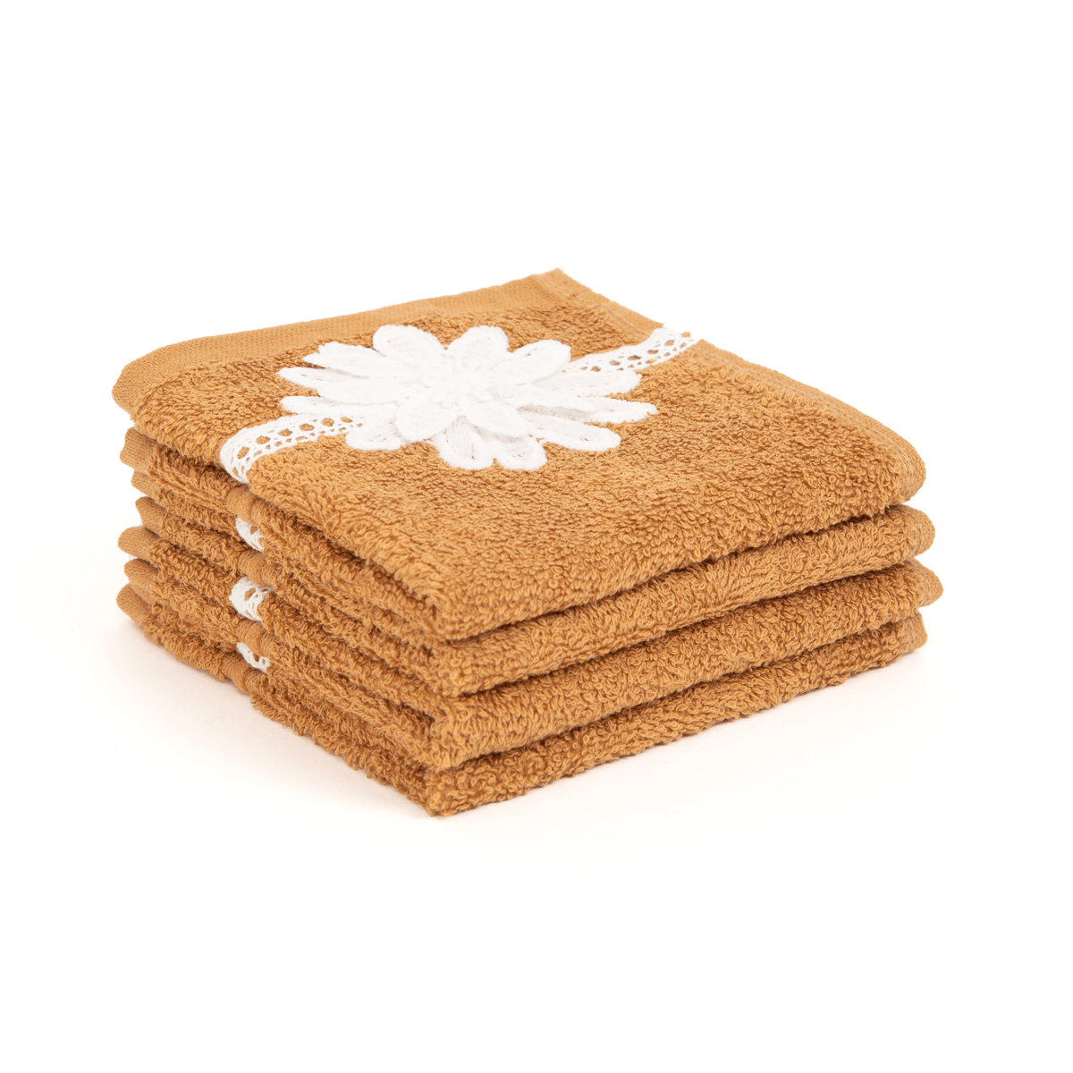 Lilia Guest Towel Ginger Color Set of 4 - Home4u