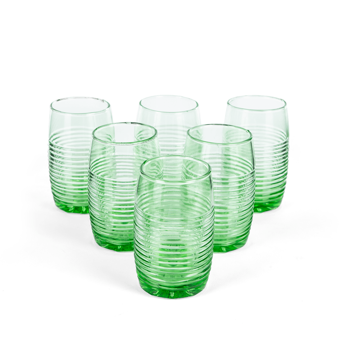 Isadore Drinking Glass Set of 6 Green - Home4u