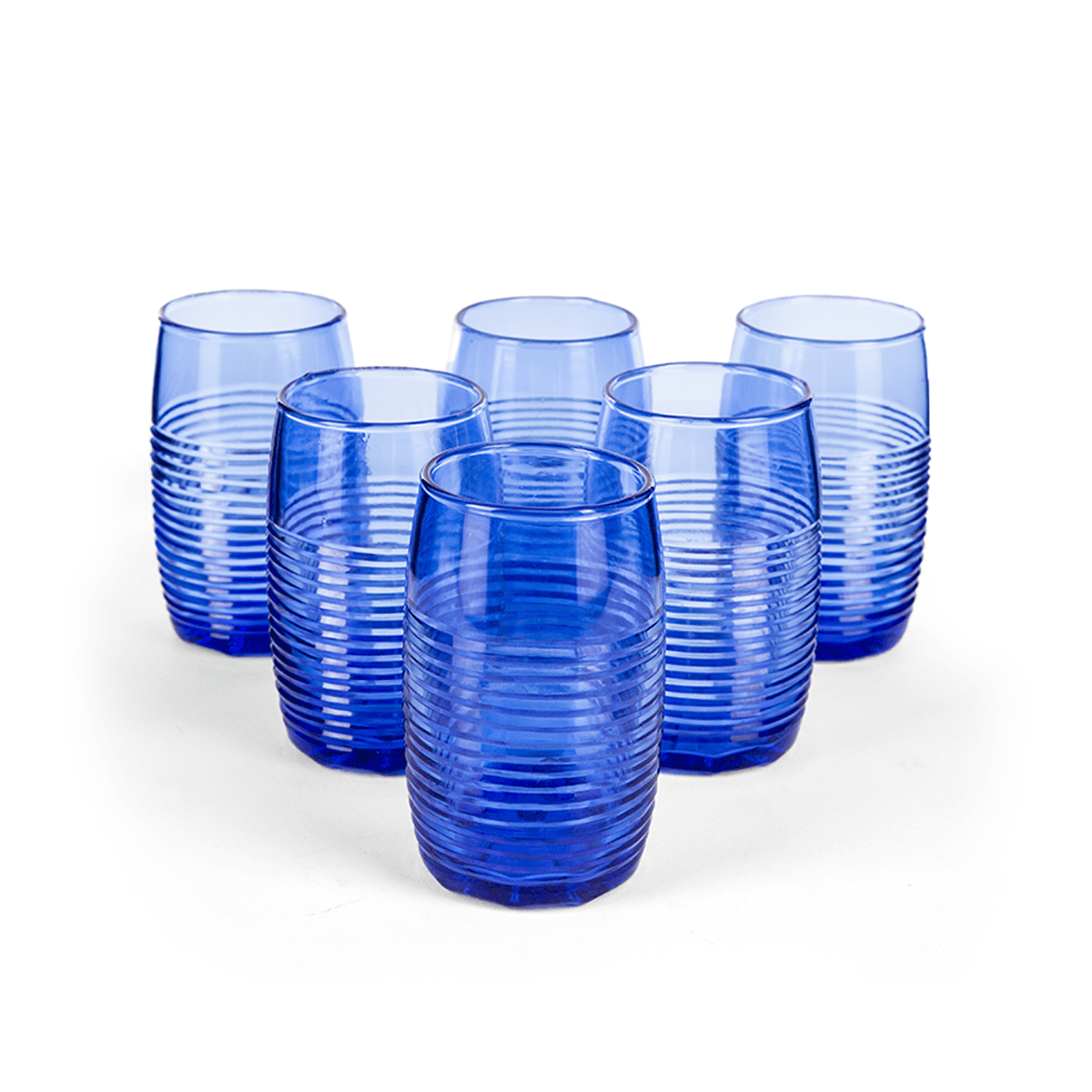Isadore Drinking Glass Set of 6 Blue - Home4u