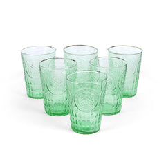 Javion Drinking Glass Set of 6 Green - Home4u