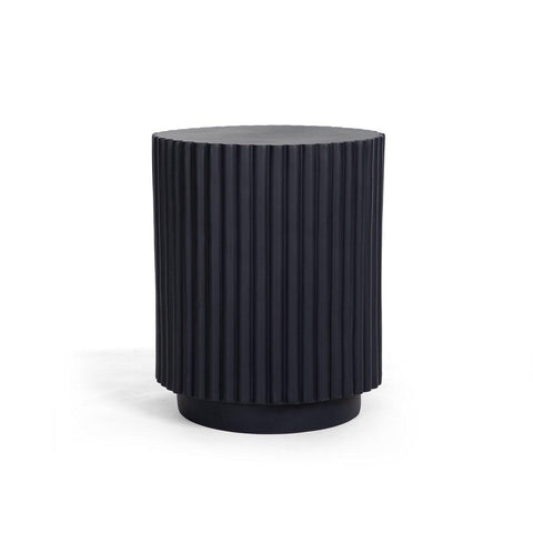 Roderick Ribbed Side Stool Black - Home4u