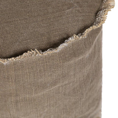Lucas Round Pouffe Brown