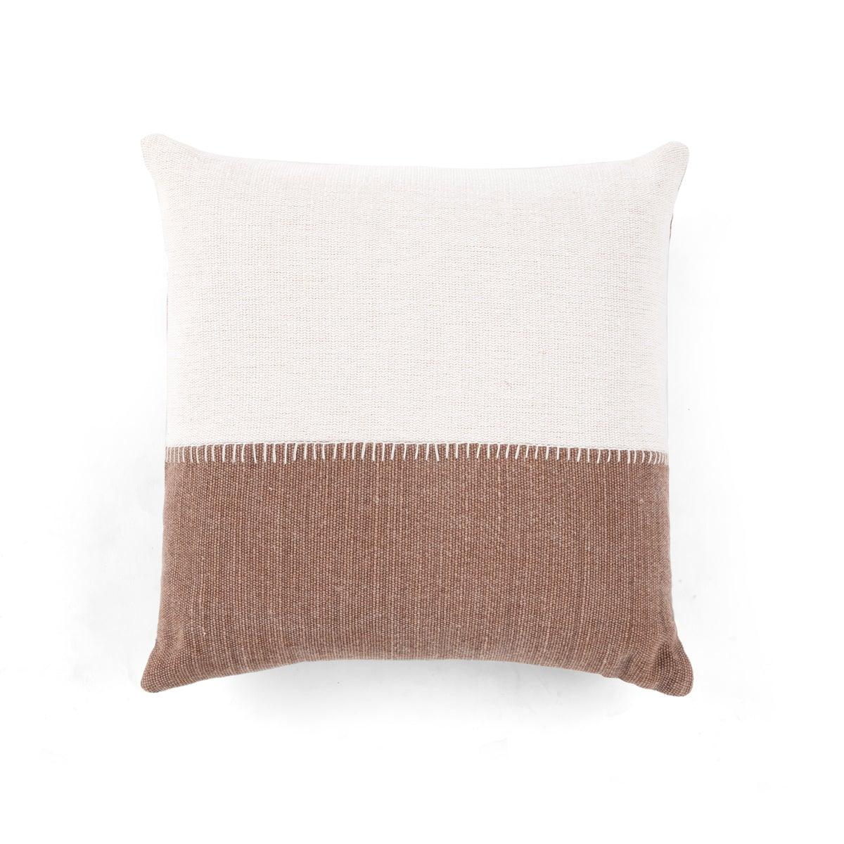 Lucas Cushion Cover Dark Brown & Beige - Home4u
