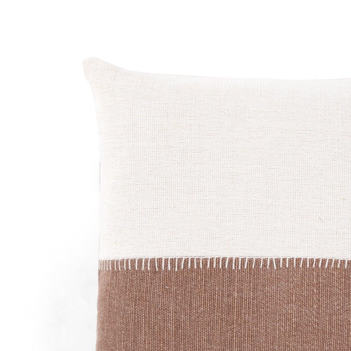Lucas Cushion Cover Dark Brown & Beige - Home4u
