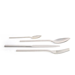 Herdmar Silver Metal Cronos Cutlery - Set of 24