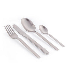 Herdmar Silver Metal Amsterdam Cutlery - Set of 24