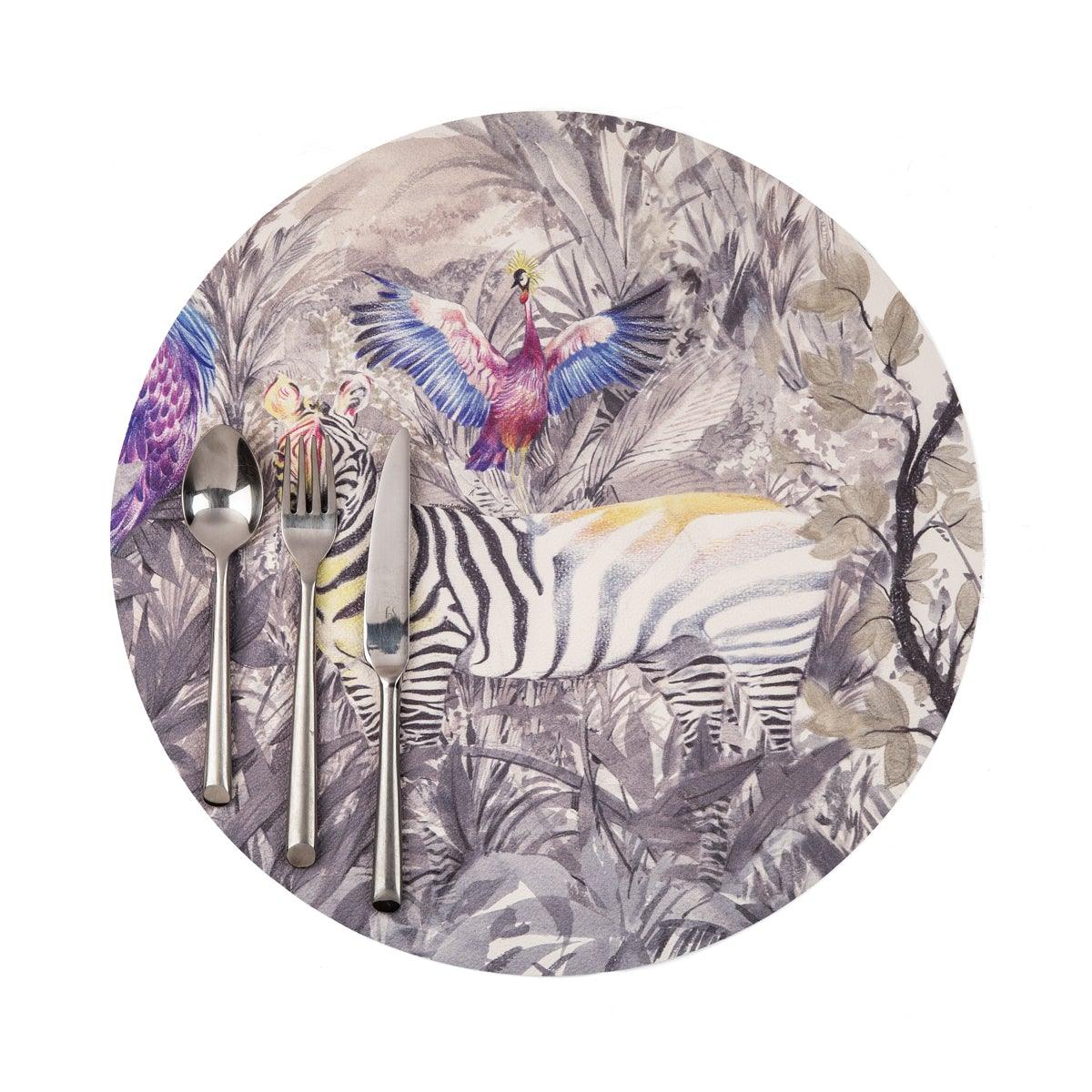 Nicolette Mayer Arcadia Zebra  Placemat Set Of 4